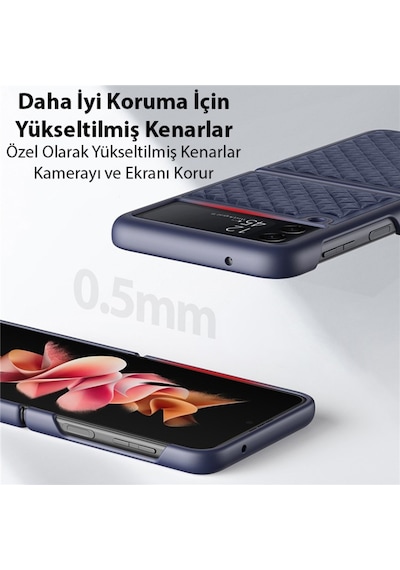 Dux Ducis Venice Samsung Uyumlu Galaxy Z Flip3 5G Premium Deri Kilif 561244841