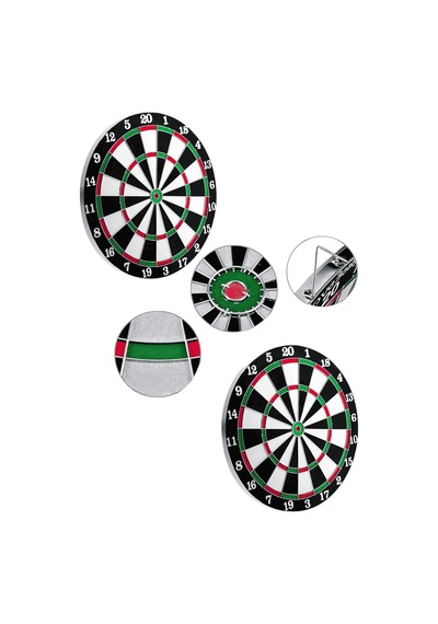 12 İnç Dart Tahtası Ahşap Gövdeli Metal Uçlu Oklar