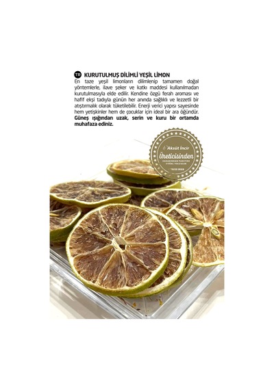 Kurutulmuş Yeşil Limon