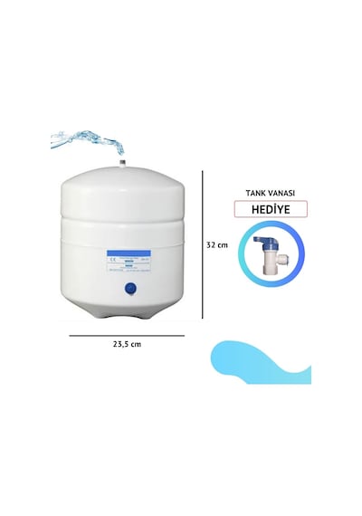 Evora Metal Tank 2.2 Galon Su Arıtma Tankı 8 L