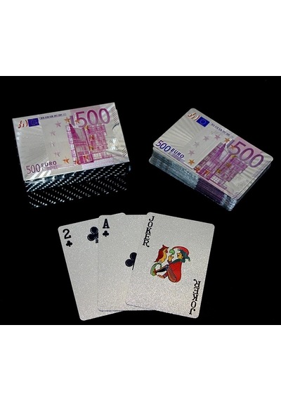 Kargo Euro Tasarımlı Gümüş İskambil Oyun Kartı Alk2812 Najmaddin