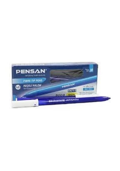 Pensan Keçeli Boya Kalemi Ofis Tipi Mavi Renk 10Lu Paket