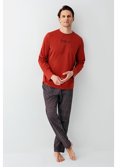 Arnetta Erkek Kahverengi Pijama Takımı Ar3506-s-v1 Kahverengi