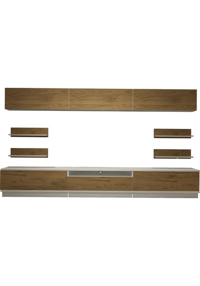 Decoraktiv Trendstyle 8ys Mdf Tv Ünitesi Tv Sehpası - Beyaz Pera Beyaz - Meşe