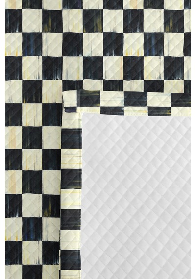 Siyah Geometrik Genç Odası Tek Kişilik Pike Takımı - Modern Kareli 160x220 Cm Kapitone Yatak Örtüsü Kırsal Duman Kırığı