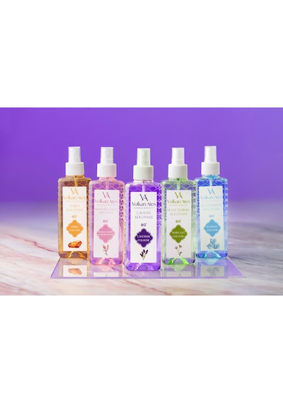 Volkan Ates Natural & Beauty 5'li Parfümlü Kolonya Seti 150 Ml