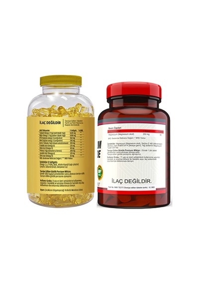 Flx Omega 3-6-9 Balık Yağı 180 Softgel & Nevfix Magnesium Oxide