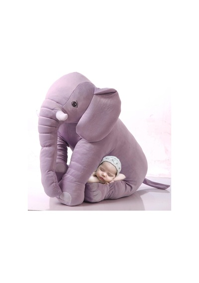 Yastık Hediyeli-uyku Arkadaşım Peluş Fil - Büyük Yumuşacık 85 Cm - Sevgiliye Hediye 001