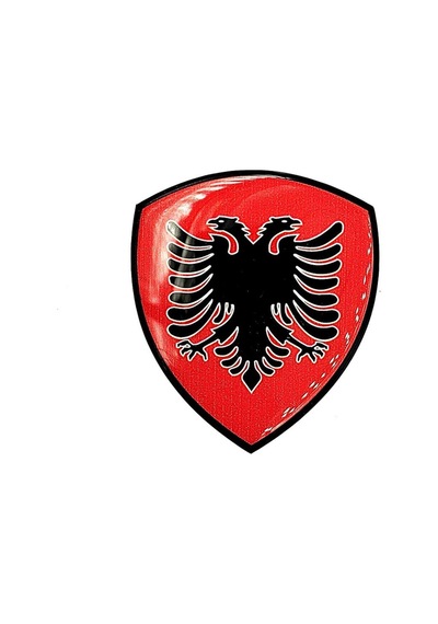 Damla Sticker Arnavutluk Bayrağı Arma Sticker Damla 1 Adet