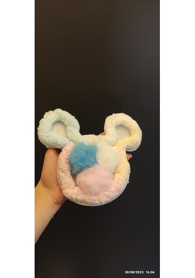 Peluş Ponponlu Ayı Kafası Arma 21x21 Cm