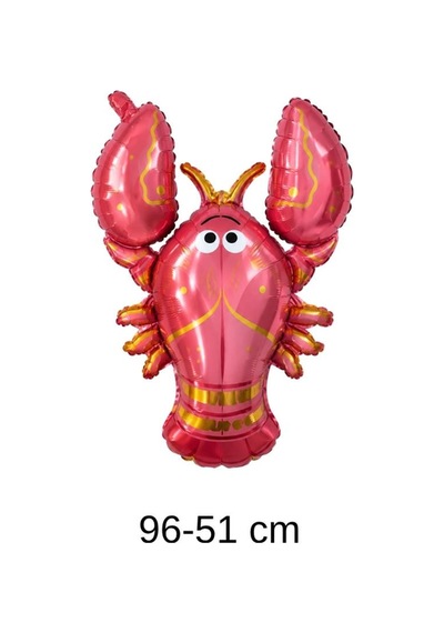 Istakoz Folyo Balon 96 51 Cm Deniz Altı Ve Okyanus Temalı Parti Süsü Pembe