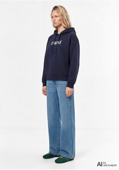 Mavi Logo Sweatshırt Navy Blazer Lacivert Kadın Sweatshirt M1s20139-82318