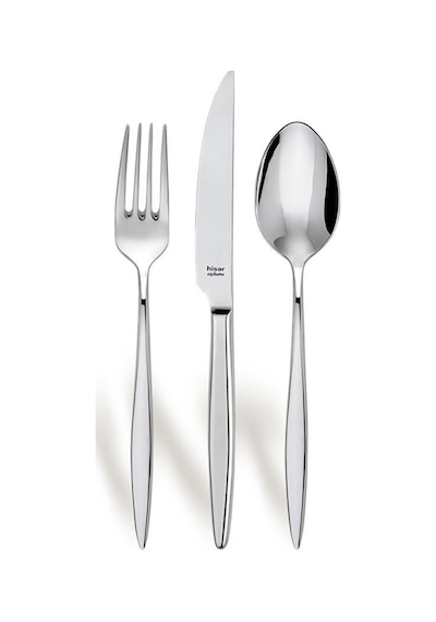Hsr- 8691261526389-hisar Mercury 36 Parça Çatal Kaşık Bıçak Seti Gri