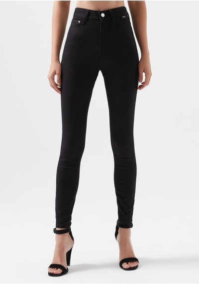 Lavajeans Victoria Kadın Siyah Dar Paça Jeans Kot Solmaz Toparlayıcı Pantolon Simsiyah Siyah