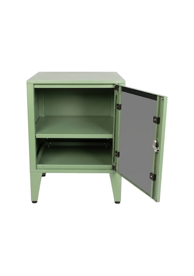 Alfafonet Ziglat Serisi Kilitli Metal Home Office Dolabı Cam Kapaklı Yeşil Ral 6018 450x600x450 Mm