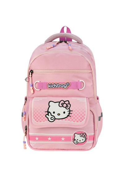 Hello Kitty Baskılı Ortopedik Su Geçirmez Ultra Lüx Okul Çantası Termal Beslenme Ve Kalemlik Pembe