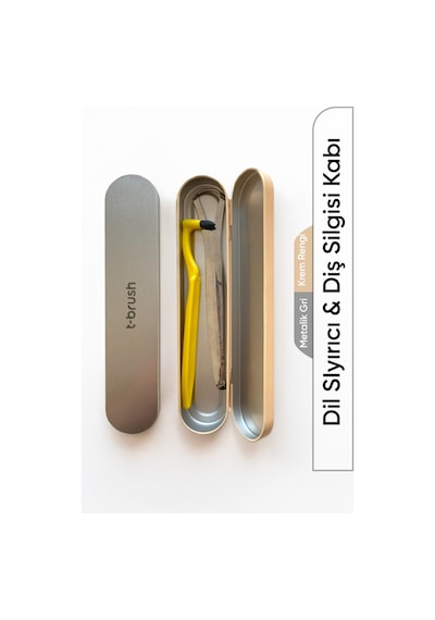 Tbrush Metal Kap - Dil Sıyırıcı Ve Diş Silgisi Kabı