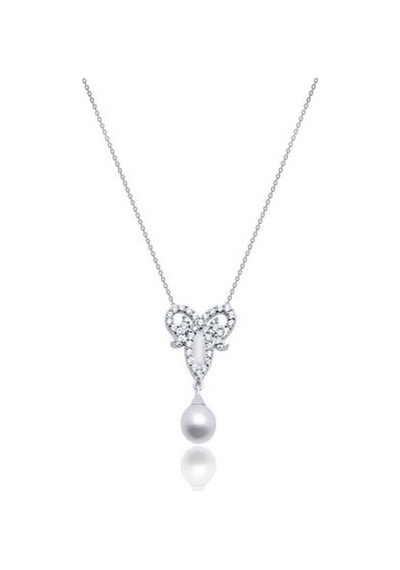 Diamond Line-Gülaylar - Beyaz Altın 14 Ayar Inci Kolye N11.24918