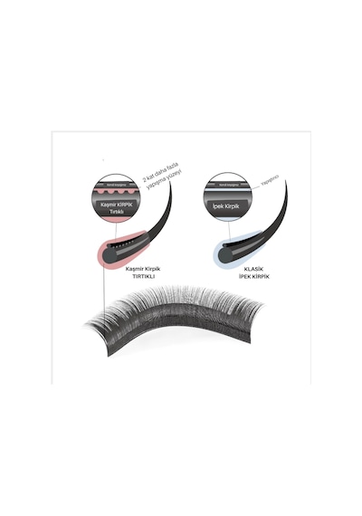Kaşmir Kirpik Tırtıklı Kök Uçlu 0.07 MM D Kıvrım Mix Boy