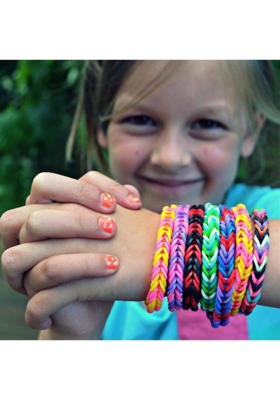 Rainbow Team Kendin Yap Rengarenk Örgü Tezgahlı Lastik Bant Bileklik Yapma Seti Rainbow Bands Rainbow Kutulu
