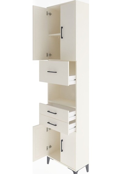 Arges Dolap 3 Raflı 3 Çekmeceli 4 Kapaklı 60x30x243 Aytaşı-aytaşı Aytası