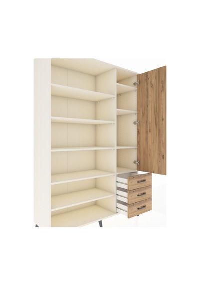 Hyperion Dolap 9 Raflı 3 Çekmeceli Tek Kapaklı 132x44x195 Aytaşı-çam/çam Atlas Çam/atlas Çam Hyperion Dolap 9 Raflı 3 Çekmeceli Tek Kapaklı 132x44x195 Aytaşı-çam/çam Atlas Çam/atlas Çam