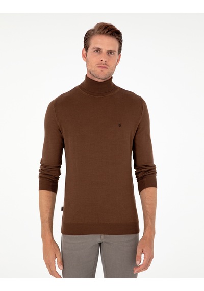 Pierre Cardin Erkek Koyu Kahverengi Kazak /Triko 50296602-vr084 Koyu Kahverengi