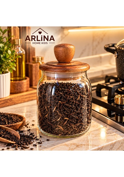 950 Ml Akasya Kapaklı Cam Kavanoz