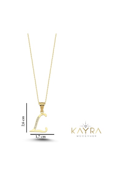 L Harfi Altın Kolye Bm27