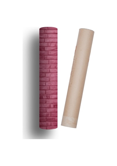 Mutfak Tezgah Arası Folyo Kaplama Tuğla Desen Pembe 60cmx100cm Kendinden Yapışkanlı