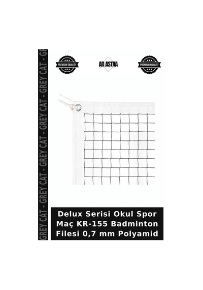 Delux Serisi Okul Spor Maç Kr-155 Badminton Filesi 0,7 Mm Polyamid