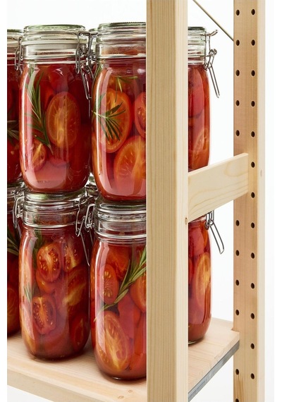 Ikea Kapaklı Cam Saklama Kavanozu 1 Litre Mutfak Düzenleyici Erzak Kabı Şeffaf