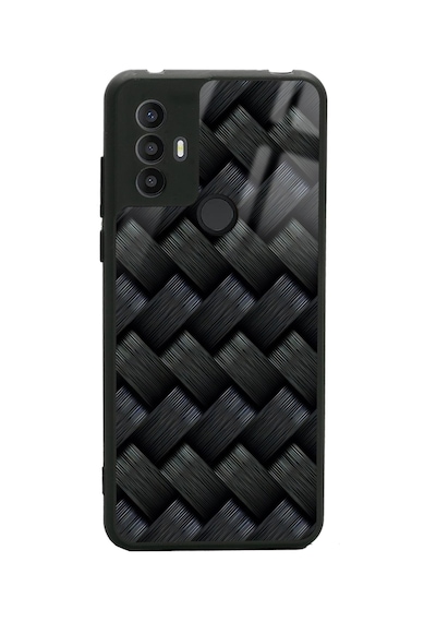 Tcl 30se Siyah Hasır Tasarımlı Glossy Telefon Kılıfı Çok Renkli