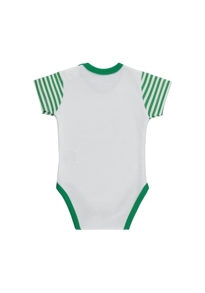 Nova Baby Karpuz Kokulu Kısa Kol 1-9 Ay Çıtçıtlı Badi - Ekru
