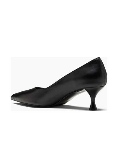Austin Hakiki Deri Siyah Cilt 5 Cm Kadın Stiletto