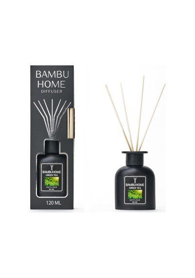 Green Tea Oda Kokusu, Reed Diffuser, 120 Ml, Bambu Çubuklar, Masa Üstü, 40-45 M² Yayılım,8-10 Hafta Etki Diğer