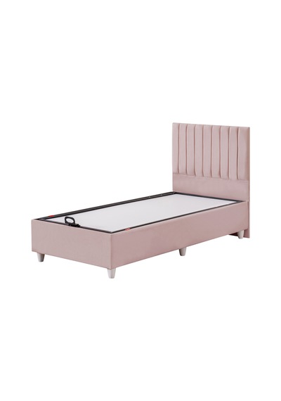 Baza Seti, Alessa Tek Kişilik Baza Başlık Maxi Yatak Seti, Pembe - 100x200 Cm 100 x 200