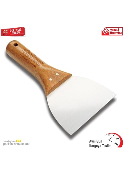 Dekor Ahşap Saplı Macun Ispatulası 10 CM Yay Çeliği N11.227