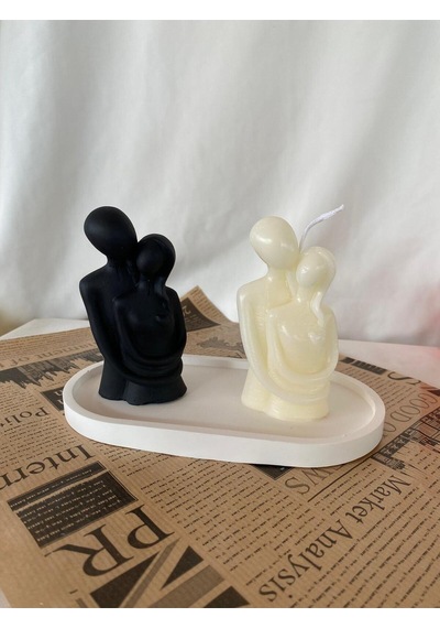 Bernami Vazo Pinterest Kadın Erkek Çift Mum Ve Biblo + Organizer Dekoratif Tabaklı Set 3 Parça Diğer