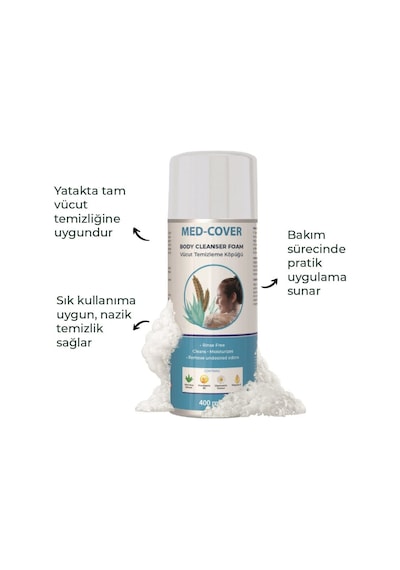 Med-Cover Vücut Temizleme Köpüğü Aerosol 2 x 400 ML