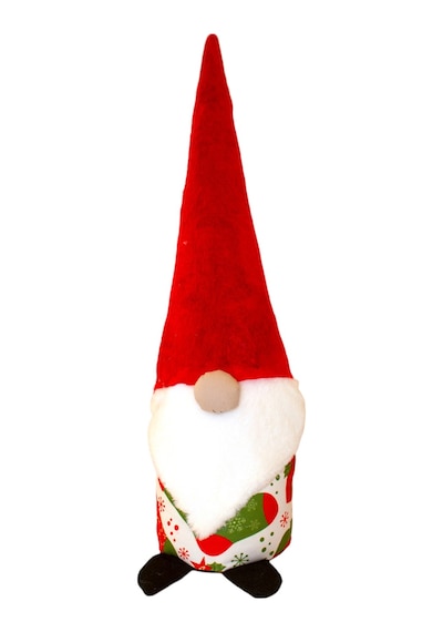 Yılbaşı Noel Baba Kapı Stoperi Yılbaşı Çorabı Beyaz Desenli