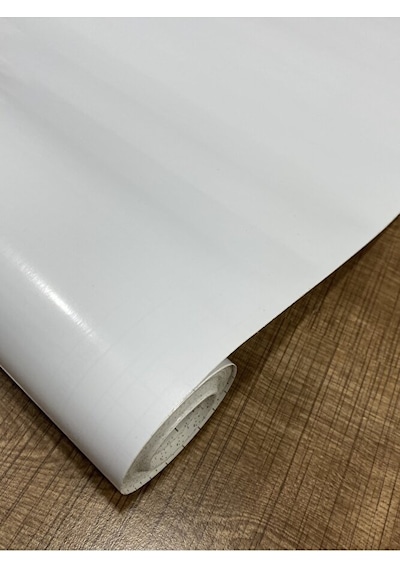 Dekoratif Yapışkanlı Folyo 45 Cm X 5 Mt Parlak Beyaz