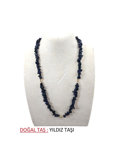 Kırık Doğal Taş Kolye Siyah