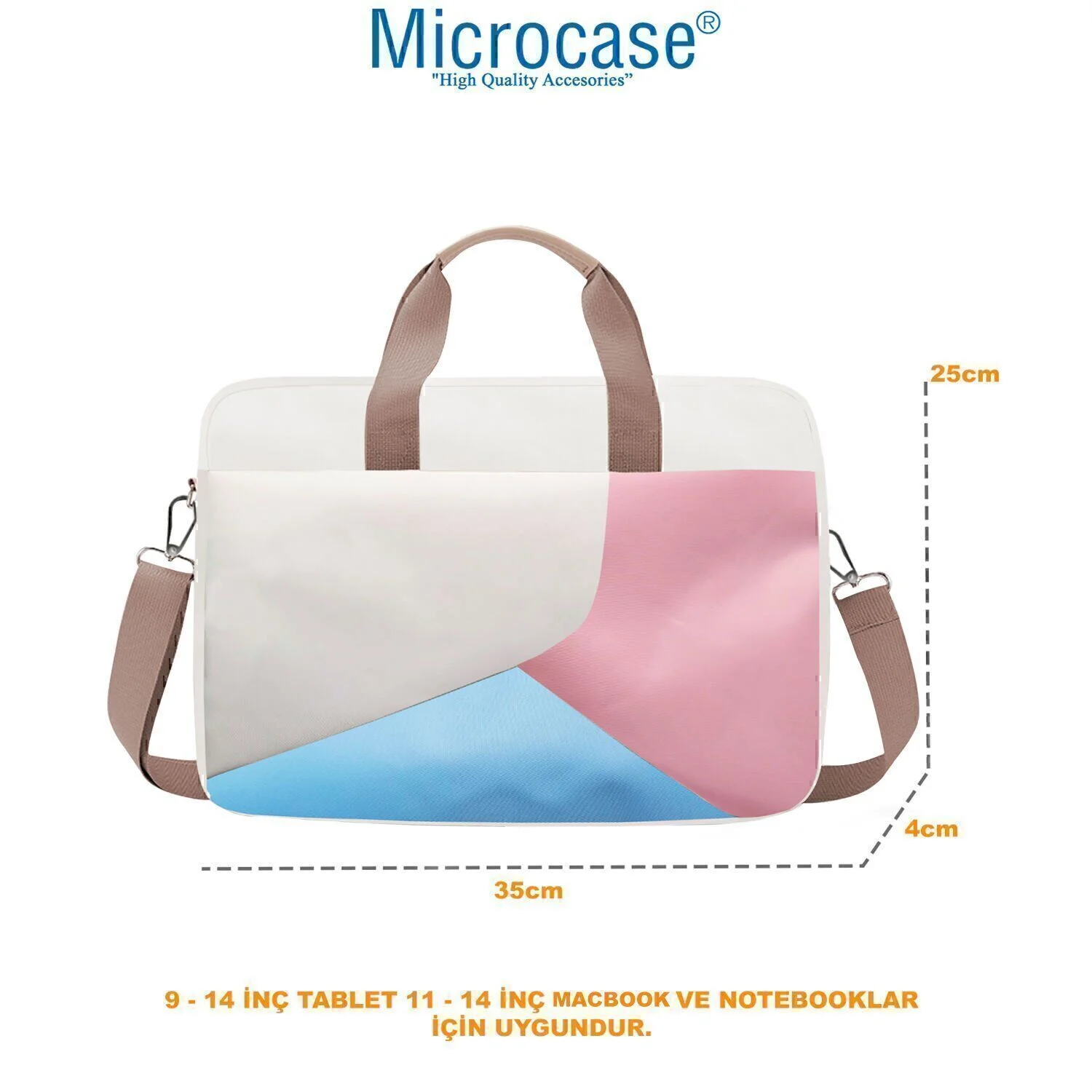 Microcase Apple İpad Air 13 2026 İle Uyumlu Macbook Çantası+türkçe Klavye+mouse+tablet Standı Beyaz Al5165