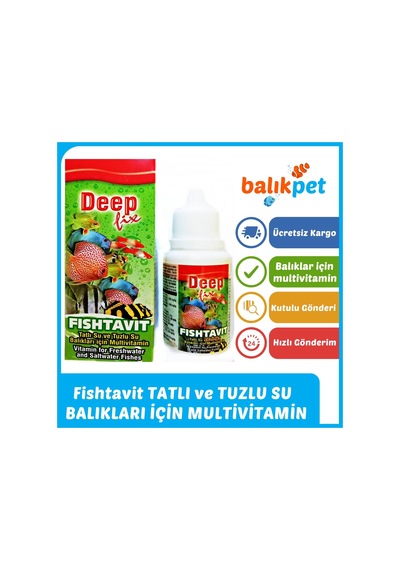 Fishtavit Multivitamin Akvaryum Balık Vitamini 30Ml