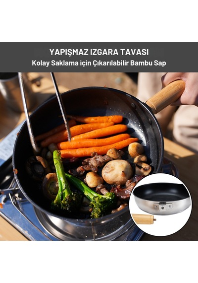 Kingcamp Cookware Set Paslanmaz Çelik Kamp Tencere Seti Gri