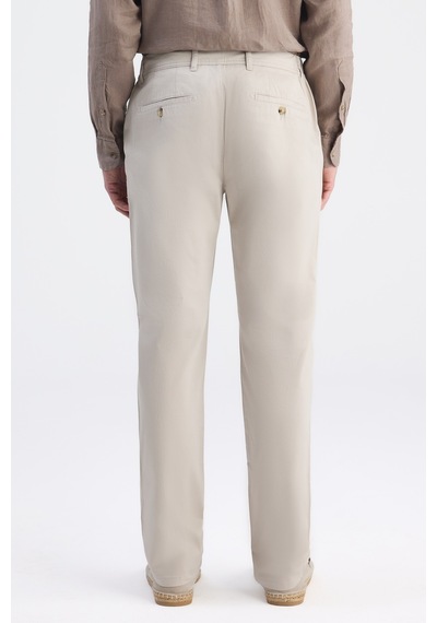 D's Damat Ds Damat Relaxed Fit Pilesiz Bej Gabardin Chino Pantolon 6hcc3ı303777m