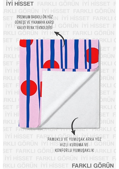 Çizgili Puantiyeli Pembe Plaj Havlusu - Renk Bloklu Lacivert Kırmızı Hızlı Kuruyan Mikrofiber Havlu Yağmur İncisi Çizgili Puantiyeli Pembe Plaj Havlusu - Renk Bloklu Lacivert Kırmızı Hızlı Kuruyan Mikrofiber Havlu Yağmur İncisi