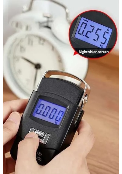 Mobee Wh50 Bavul Valiz El Çantası Ağırlık Ölçme Tartısı Minik Lcd Ekranlı Kilogram Ölçme Terazisi