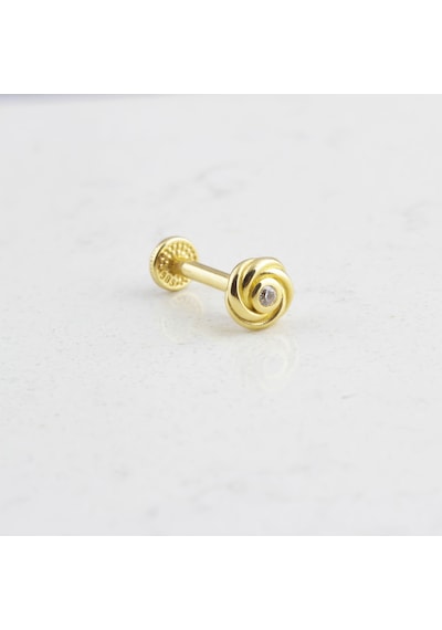 Glorria Altın Gül Tragus Piercing Çok Renkli